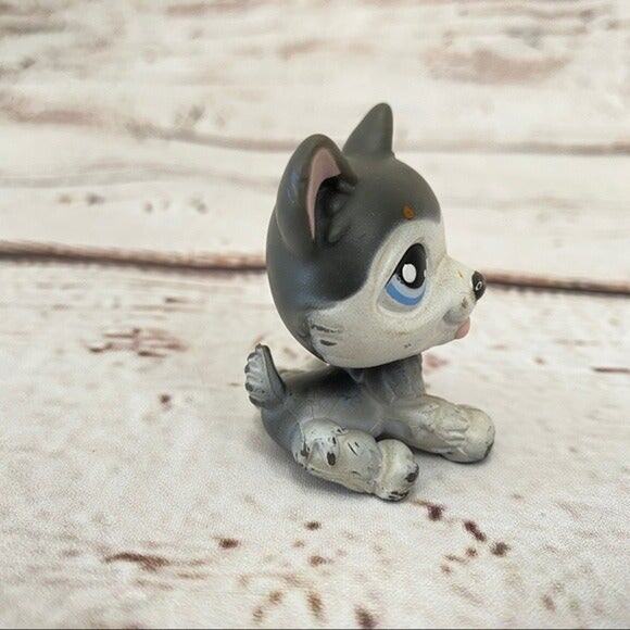 LITTLEST PET SHOP Authentic Black White Husky - Picture 4 of 4